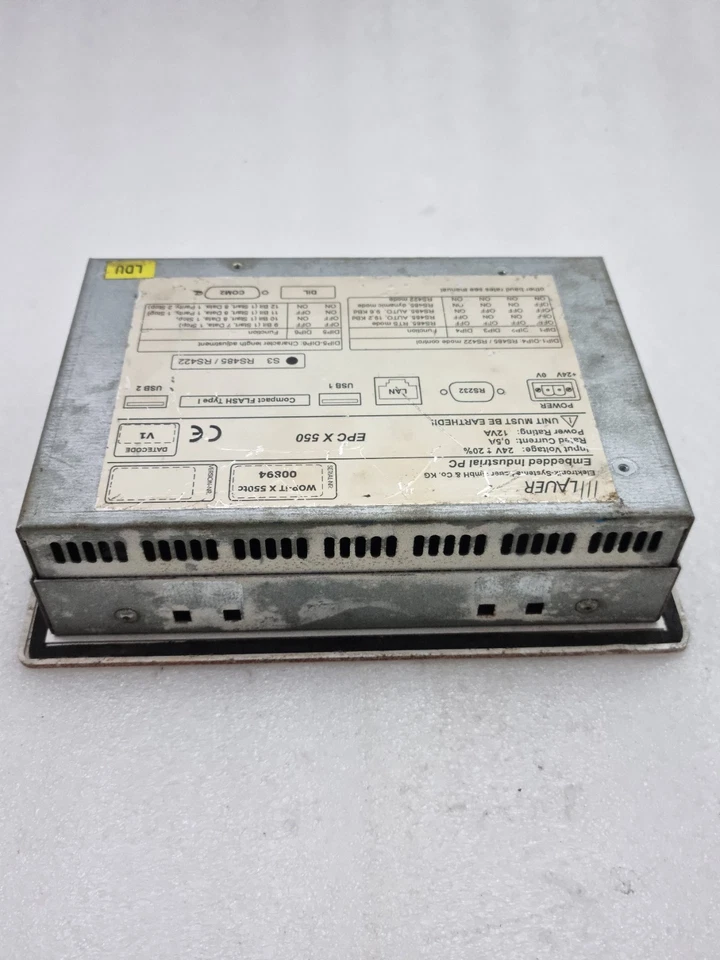 Lauer EPC X 550 Embedded Industrial Pc 24Vdc (Touch Working) For Parts or Repair